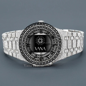 VANA JEWELS Luxury Stainless Steel Diamond <b>Watch</b> Tonneau <b>Case</b> Analog Quartz Men's Women's Fashion Bracelet <b>watch</b> - Product Image 1