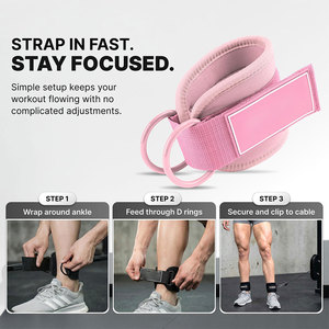 Correa de Tobillo Unisex de Alta Calidad para Fisicoculturismo, con Cierre de Velcro Seguro y Tipo Gancho y Bucle, Correa de Tobillo para Gimnasio - Product Image 2