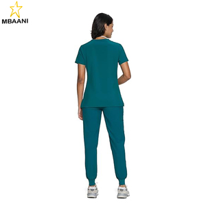 <b>Scrubs</b> for Women, Women's Medical <b>Scrub</b> Sets, V-Neck <b>Scrubs</b> <b>Top</b> & Cargo Pants with 12 Pockets - Product Image 3