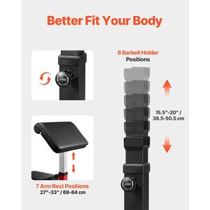 Attrezzature per il Fitness per palestra di casa pesante 440 libbre Max carico panca per allungamento gamba braccio isolati allenamenti seduti banco bilanciere - Product Image 3