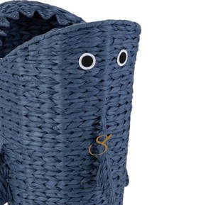 Cesta de Almacenamiento de Jacinto de Agua Azul con Diseño de Tiburón, Cesto de Ropa Tejido con Temática Oceánica, Organizador de Juguetes para Niños - Product Image 2