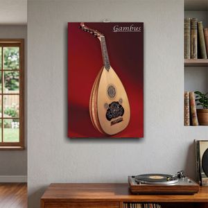 Affiches modernes en MDF avec design personnalisé Gambus 32x21cm Impression numérique Laminage brillant pour la décoration de la maison - Product Image 3