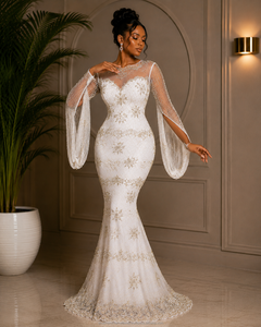 ผ้าลูกไม้ไนจีเรียแบบคลาสสิกสุดหรูจาก Shubham Collections ผลิตจากโพลีเอสเตอร์/คอตตอน ป้องกันไฟฟ้าสถิตย์ ลายขอบพิเศษ - Product Image 4