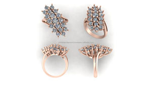 Bague de Fiançailles et d'Anniversaire Unique en Or Massif 10K de Haute Qualité avec Moissanite 4.000 Ct Sertie à Griffes – Fabrication Artisanale - Product Image 4