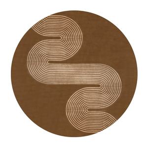 Conception ronde professionnelle de tapis tufté à la main pour le salon de la salle à manger et fabriqué à partir de pure laine - Product Image 4