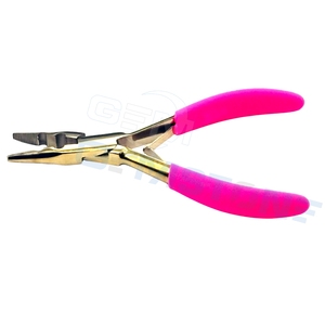 Alicates Profesionales de 2 Orificios para Extensiones de Cabello Doradas |   Herramienta de Cierre y Prensado para Extensiones de Cabello con Anillos Nano y Micro |   Pinza para Extensiones de Cabello - Product Image 3