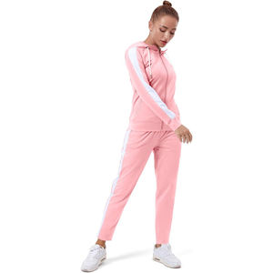 Ensemble de survêtement sans coutures à col montant pour femme, mélange nylon-spandex, avec soutien-gorge de sport et leggings à compression - Product Image 3