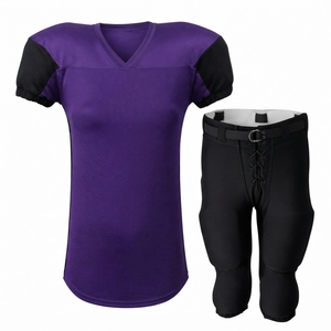 Ensemble de maillot de football américain, maillot d'équipe respirant avec pantalon assorti, pour l'entraînement sportif et les matchs - Product Image 4