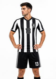 Wholesale Men's Adult Football Uniform Black <b>Soccer</b> Kit Custom Logo Sublimation Jersey and Shorts Set for Training Matches - Product Image 3