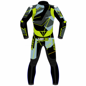 Traje de Carreras de Motocicleta Joan Mir Zonda GSXR de Cuero Vacuno/Canguro, Mono de Una Pieza, Impermeable, de Secado Rápido, OEM - Product Image 2