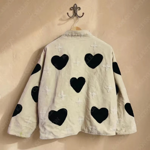 MONIT MARKETING Blouson Bomber Réversible 100% Velours Brodé à la Main Motif Floral Doublure Coton Automne/Printemps Hiver Femme - Product Image 2