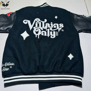 2026 Customized Made New Arrival OEM Street Wear Eco-Friendly Wool & PU Leather College Letterman Baseball Varsity <b>Jacket</b> - Product Image 3