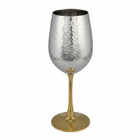 Flûtes à champagne de luxe en acier inoxydable martelé, incassables, plaquées argent, pour fêtes et bars, à prix réduit