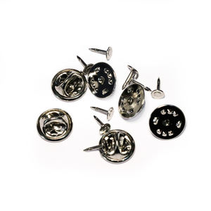 High Quality Brass High-Grade <b>Gold</b>/Nickel Colored Beads Decorated Button on Badge <b>Clutch</b> 12mm with 8mm Needle 720PCS/PACK - Product Image 2