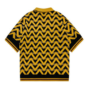 Nouvelle Collection Printemps-Été 2026 – T-shirt en Maille Jacquard Décontracté à Manches Courtes pour Homme, Personnalisable avec Logo, Polyvalent - Product Image 4