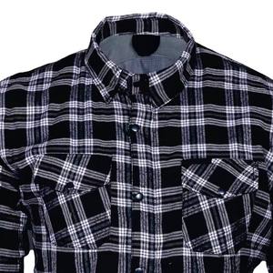 2026 High Quality Abrasion Resistant Breathable Full Sleeve Beaded Unisex % Cotton Motorcycle Flannel <b>Shirt</b> CE Certified - Product Image 6