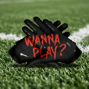 Gants de football américain Wana Play personnalisés en silicone, à doigts entiers, avec poignées, légers, sangle de poignet réglable et fermeture auto-agrippante - Product Image 4