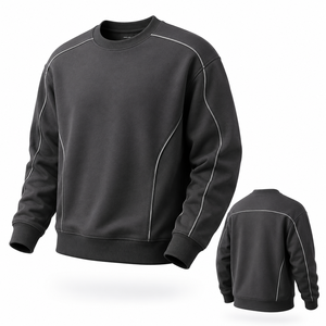 <b>Sweatshirt</b> Varsity Outerwear Hip Hop Men Ribbed Cuff ODM Chenille Patch Private Label <b>Oversized</b> Loopback <b>Vintage</b> <b>Sweatshirts</b> - Product Image 6