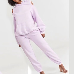 Survêtement de sport pour femmes en gros, fabricant OEM de marque privée, broderie de logo personnalisé, fournisseur de vêtements de fitness en molleton de coton - Product Image 4