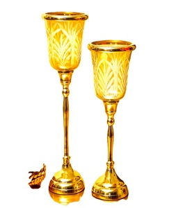 Modern <b>Candle</b> Stand Matt Finished Gold High Quality Handmade Fancy <b>Candle</b> Making <b>Candle</b> Vessel - Product Image 1