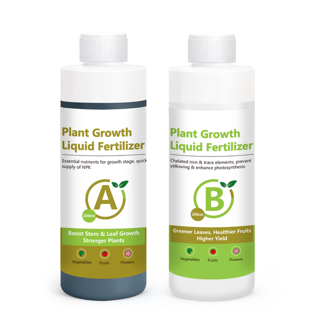 YIERYI AB Liquid Plant Fertilizer Hydroponic Nutrient Solution Plant Growth Liquid Fertilizer for Vegetables Flowers Hydroponics