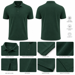 Polo athlétique en tissu anti-humidité avec patte de boutonnage, logo brodé personnalisé, vente en gros, OEM, pour équipes privées, Nouveauté - Product Image 6