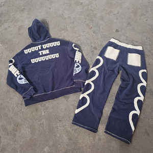 Ensemble tissé décontracté pour homme, style hip-hop, hiver, uni, personnalisé, deux pièces, 100% laine, séchage rapide, qualité supérieure, fabriqué au Pakistan - Product Image 3