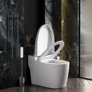 Un pezzo intelligente Bidet WC con aria calda essiccatore sedile riscaldato luce notturna a LED Auto aperto/chiuso-per i bagni - Product Image 1