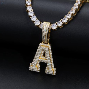 Custom Moissanite Letter Name <b>Pendant</b> 925 <b>Silver</b> Rhodium Plated Hip Hop Style Iced Out Everyday Wear Jewelry <b>Initial</b> Charms - Product Image 5