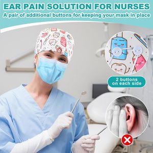 OEM Custom Logo Unisex Doctor's Surgical <b>Scrub</b> <b>Caps</b> Stylish Elastic Adjustable Hospital <b>Scrub</b> Quick Dry Breathable Comfortable - Product Image 3