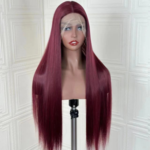 วิกผมปิด Kim K สำหรับต่อผมตรงทรงตรงแบบคู่สีไวน์ - Product Image 1