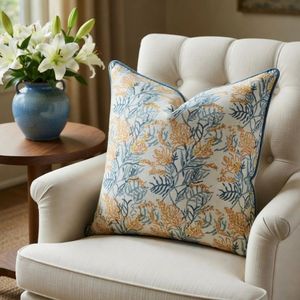 Cojín Decorativo Cuadrado de Alta Calidad con Estampado Floral Clásico, de Lino y Algodón, Lavable, con Cierre de Sobre, para Suministro al por Mayor - Product Image 5