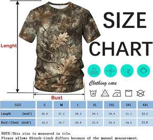T-shirt de performance à manches courtes de qualité supérieure pour la chasse, avec motif camouflage arbre amusant, col rond, nouveauté - Product Image 2