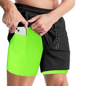 Best Quality Double-<b>layer</b> Sports Shorts with Drawstring for Summer Fitness Training and Fashionable Sports Shorts - Product Image 5