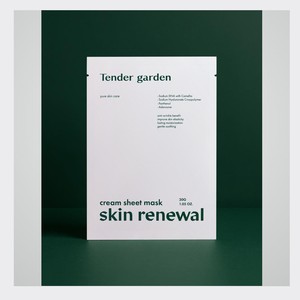 แผ่นมาส์กบำรุงผิวหน้าสูตรต้นตำรับเกาหลี K-Beauty Tender Garden Skin Renewal Cream Sheet Mask 1 แผ่น ผลิตในเกาหลี - Product Image 6