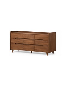 Muebles de madera modernos con diseño minimalista para una sala de estar estética, muebles para TV con sistema de almacenamiento, aptos para villas y hoteles. - Product Image 2