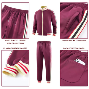 Men's Winter Wash Hooded <b>Jogging</b> <b>Suits</b> Sets Tracksuits Sweat <b>Suits</b> with Customized Logo Printed Sports Men's Pants Set - Product Image 5