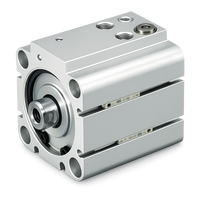 Cylindre pneumatique compact en aluminium 3D Techno à double effet, actionneur pneumatique, réservoir sous pression, garantie 5 ans pour usage industriel