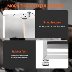 Miscelatore Manuale per Carne con Serbatoio Fisso in Acciaio Inox da 15L, Capacità Massima 15LBS, Attrezzatura per Lavorazione della Carne per la Produzione di Salsicce - Product Image 6