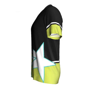 Camiseta Deportiva Personalizada con Rayas Teal, Impresión Digital, Manga Corta, Uniforme de Equipo, Transpirable, de Secado Rápido, con Logotipo Personalizado - Product Image 6