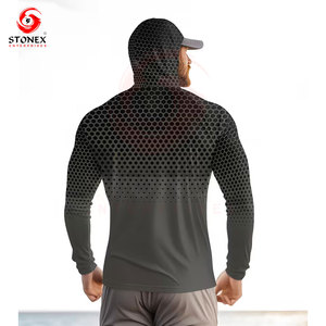 เสื้อฮู้ดดี้ตกปลาสำหรับผู้ชายไซส์ใหญ่ ผ้าโพลีเอสเตอร์/คอตตอน แขนยาว ป้องกันรังสียูวี UPF 50+ ระบายอากาศ แห้งเร็ว ให้ความเย็นสบาย - Product Image 2