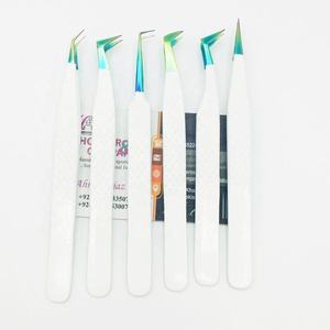 Pince à cils tendance supérieure Volume à 90 degrés Pointe pointue Extension de cils durable Pince à épiler Logo en acier inoxydable Vison - Product Image 5