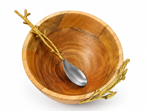 Bol de luxe en bois fait à la main avec tige décorative en laiton Bol en bois Offre Spéciale de style moderne grand pour la maison, l'hôtel et la fête - Product Image 4