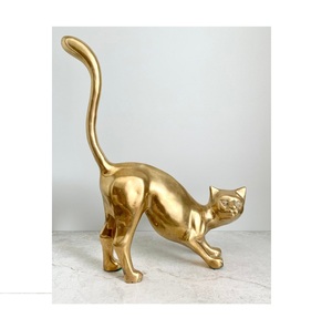 Decorative Metal Cat <b>Table</b> Centerpiece For Beautiful Living Room <b>Table</b> Styling With Modern Luxury Appeal - Product Image 4