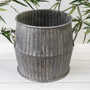 Top Selling Galvanized Metal Decorative Outdoor Large <b>Planter</b> Bucket With Handles Industrial Style <b>Rectangle</b> Design - Product Image 4