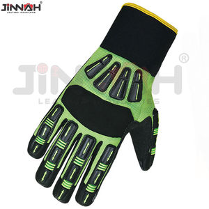 Guantes Mecánicos Resistentes de Cuero Vacuno con Látex, Guantes de Seguridad para Soldadura y Trabajo Mecánico de Pakistán - Product Image 5