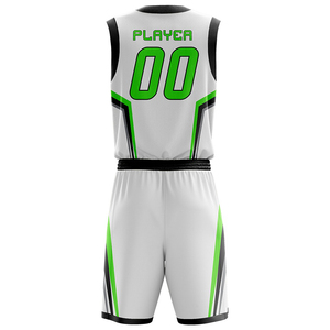Conjunto de Uniforme de Baloncesto en Oferta - 100% Poliéster, Absorbente de Humedad, Antibacteriano, Sin Mangas, Cuello en V, Color Personalizado - Product Image 2