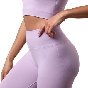 Lavender High Waist Legging Women Soft Stretch Fitness Tights Training Yoga Pants Athletic Activewear Daily Comfort - Product Image 5