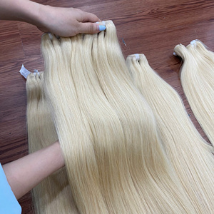 BEST SELLING!! Extensions de cheveux humains vietnamiens 100% naturels, couleur blonde, prix de gros, cheveux bruts, lisses, en trame. - Product Image 2