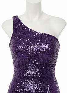 Vestido de Fiesta Largo con Lentejuelas y Cuentas, de un Solo Hombro, Ajustado al Cuerpo, Elegante y Glamuroso para Mujer - Product Image 5